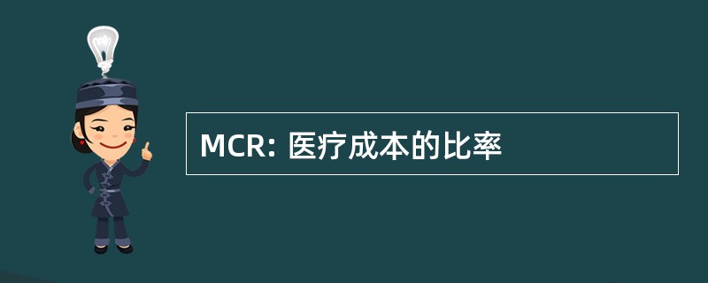 MCR: 医疗成本的比率