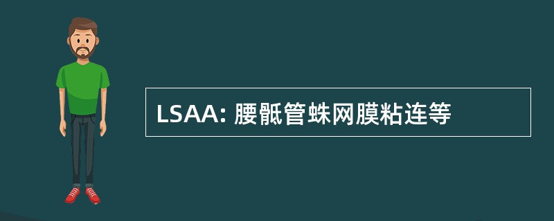 LSAA: 腰骶管蛛网膜粘连等