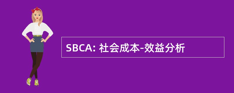 SBCA: 社会成本-效益分析