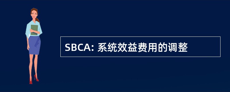 SBCA: 系统效益费用的调整