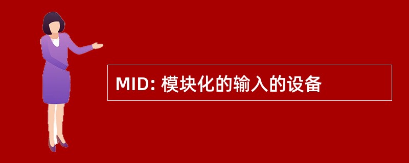 MID: 模块化的输入的设备