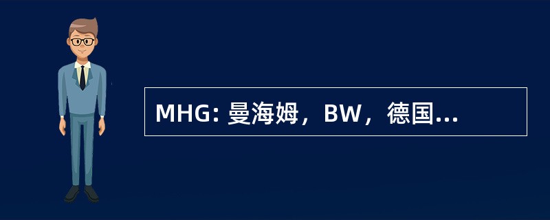 MHG: 曼海姆，BW，德国的曼海姆机场