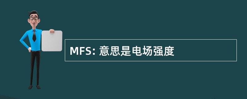 MFS: 意思是电场强度