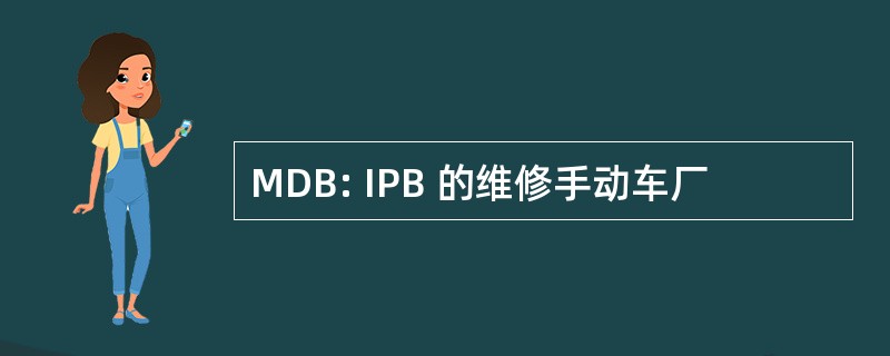 MDB: IPB 的维修手动车厂