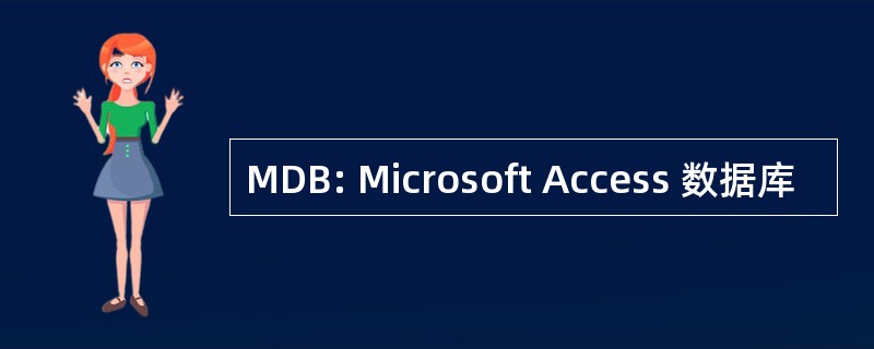 MDB: Microsoft Access 数据库