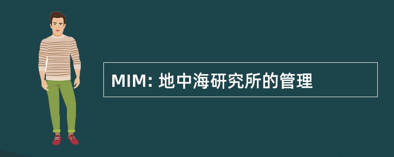 MIM: 地中海研究所的管理