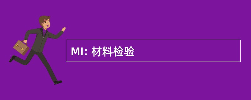 MI: 材料检验