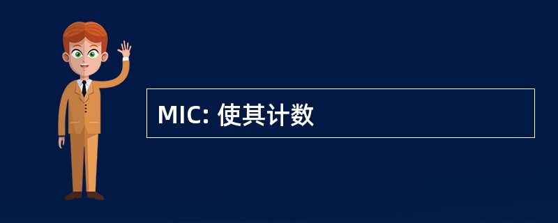 MIC: 使其计数