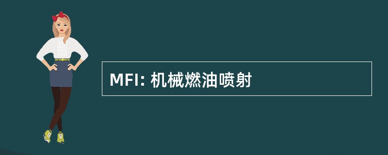 MFI: 机械燃油喷射