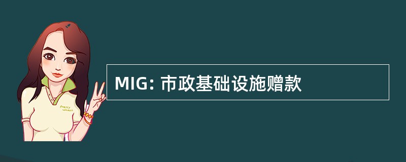 MIG: 市政基础设施赠款