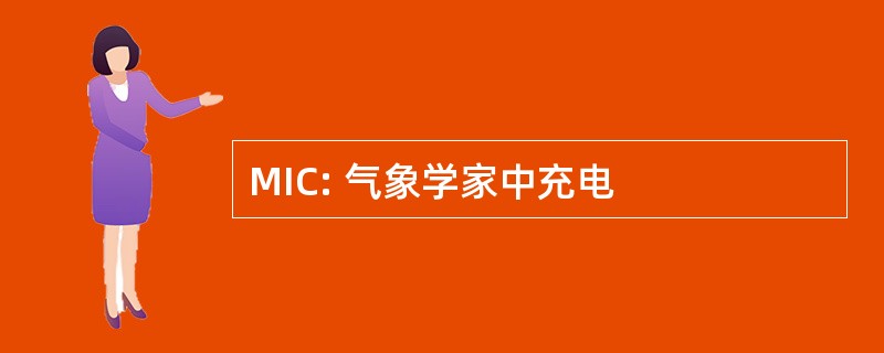 MIC: 气象学家中充电