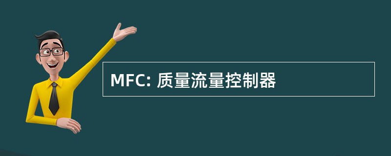 MFC: 质量流量控制器