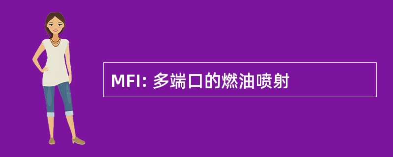 MFI: 多端口的燃油喷射