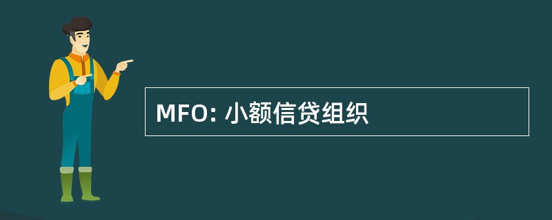 MFO: 小额信贷组织