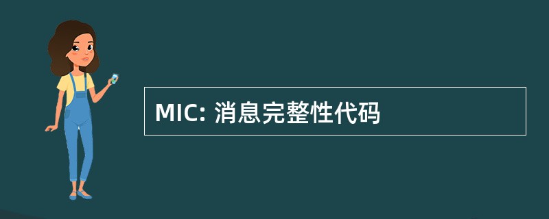 MIC: 消息完整性代码