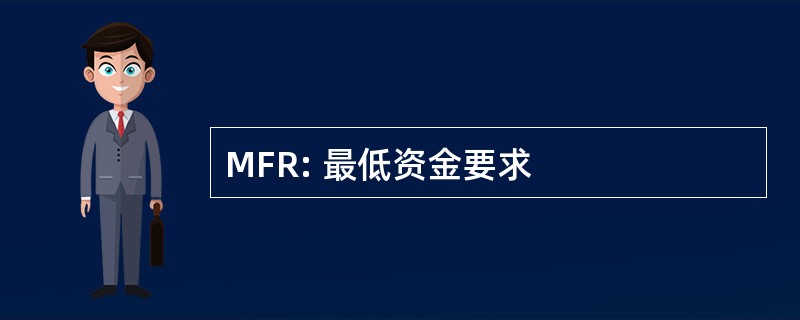 MFR: 最低资金要求