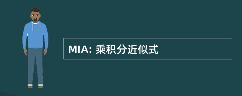 MIA: 乘积分近似式