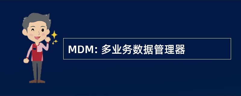 MDM: 多业务数据管理器