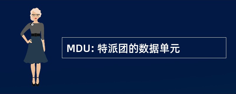 MDU: 特派团的数据单元