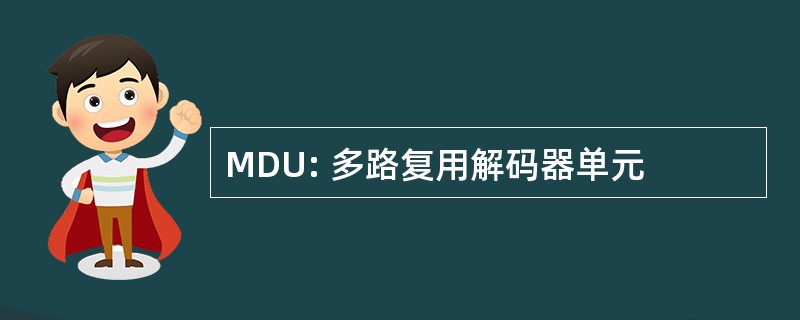 MDU: 多路复用解码器单元