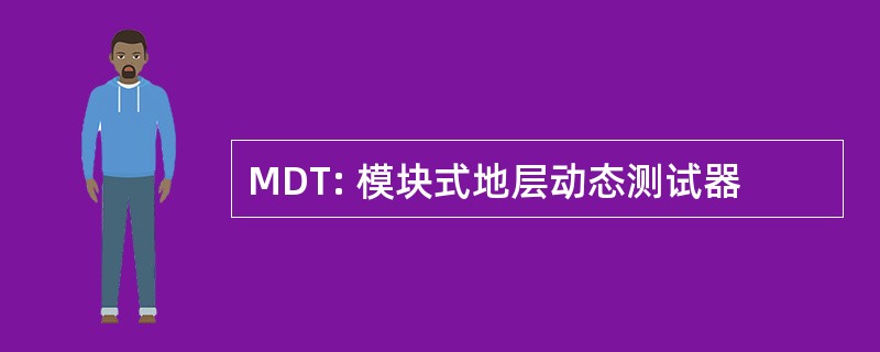 MDT: 模块式地层动态测试器