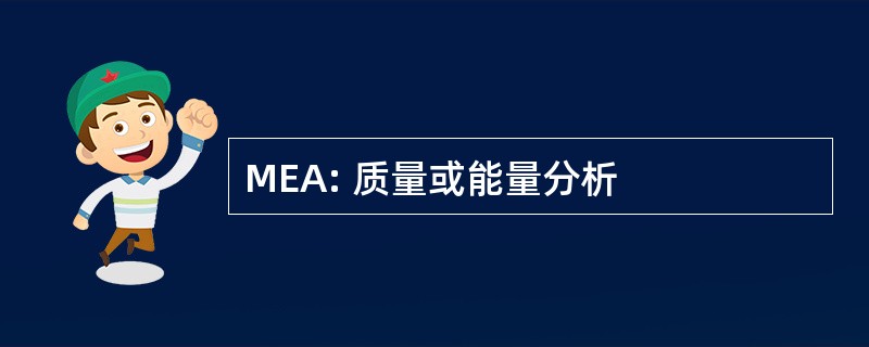 MEA: 质量或能量分析