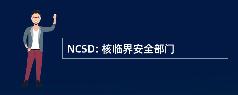 NCSD: 核临界安全部门