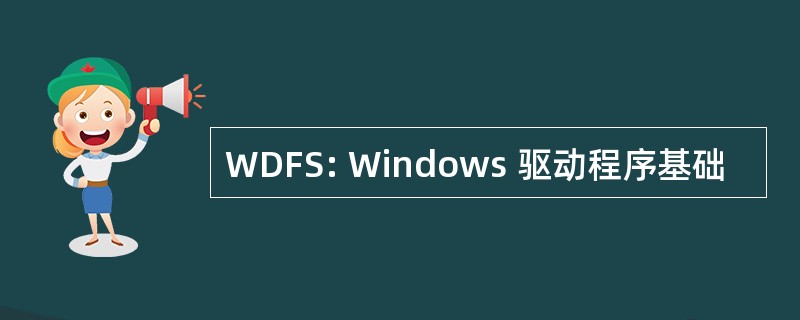 WDFS: Windows 驱动程序基础