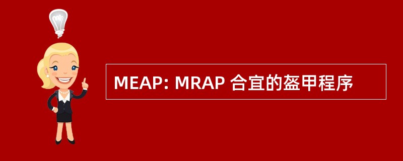 MEAP: MRAP 合宜的盔甲程序