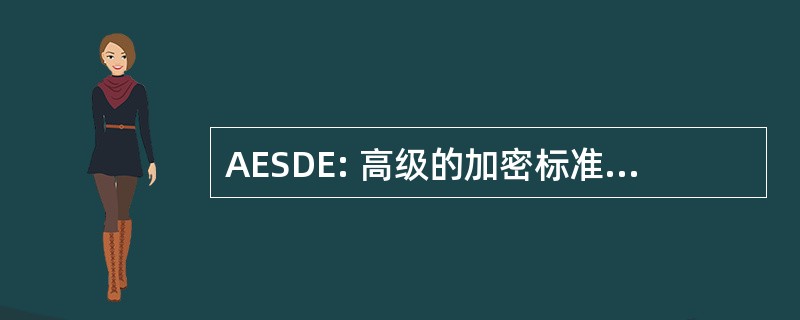 AESDE: 高级的加密标准的发展努力