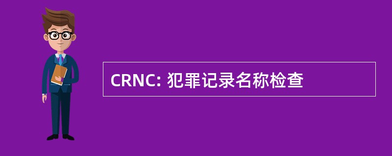 CRNC: 犯罪记录名称检查