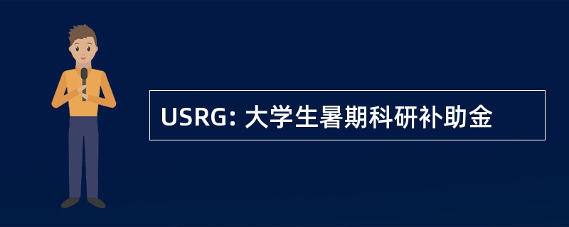 USRG: 大学生暑期科研补助金