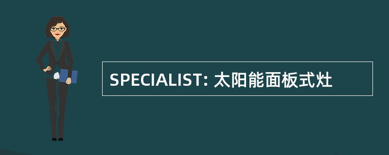 SPECIALIST: 太阳能面板式灶