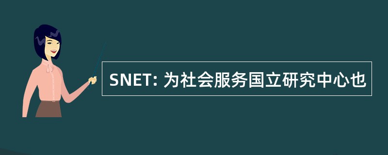 SNET: 为社会服务国立研究中心也