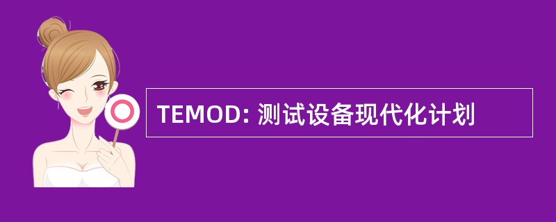 TEMOD: 测试设备现代化计划