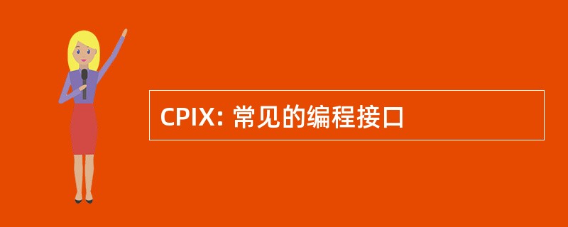 CPIX: 常见的编程接口