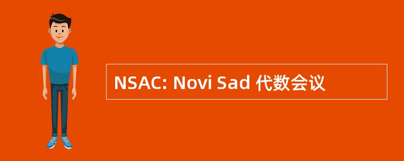 NSAC: Novi Sad 代数会议