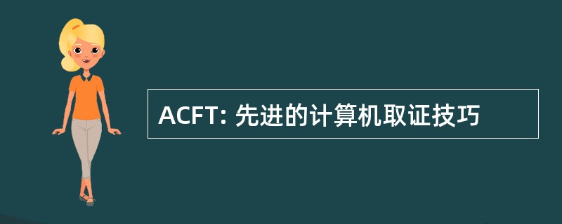 ACFT: 先进的计算机取证技巧