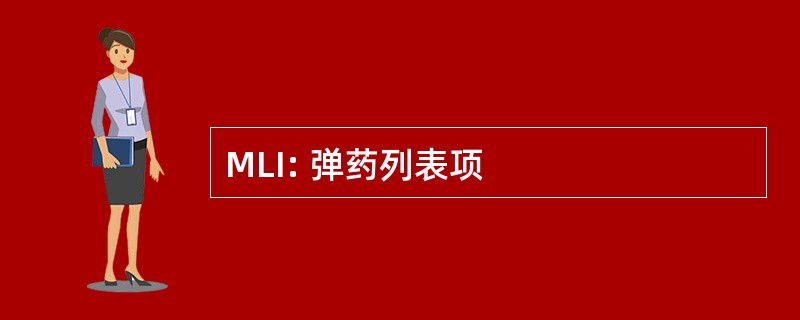 MLI: 弹药列表项