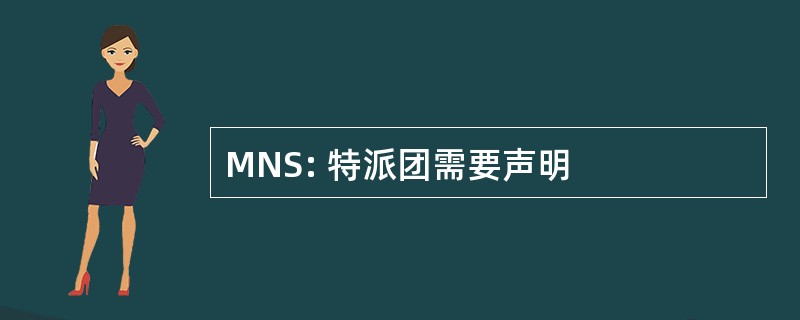 MNS: 特派团需要声明