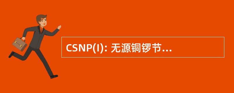 CSNP(I): 无源铜锣节 (美国国防部)