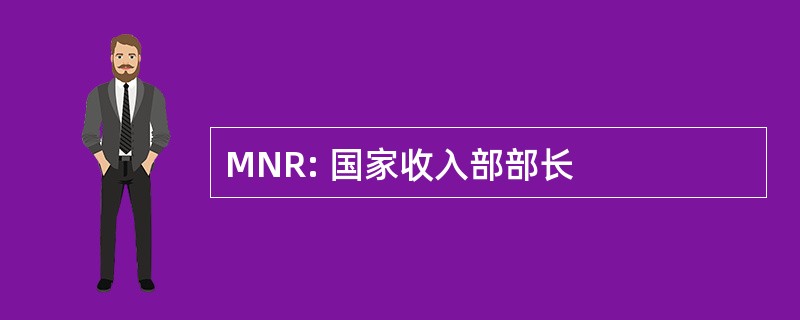 MNR: 国家收入部部长