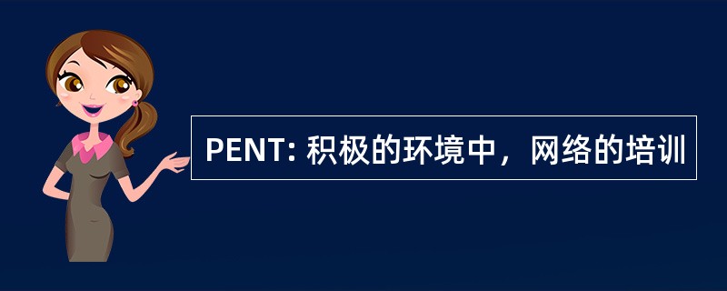 PENT: 积极的环境中，网络的培训