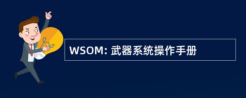 WSOM: 武器系统操作手册