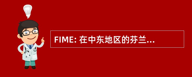 FIME: 在中东地区的芬兰语学院的基础