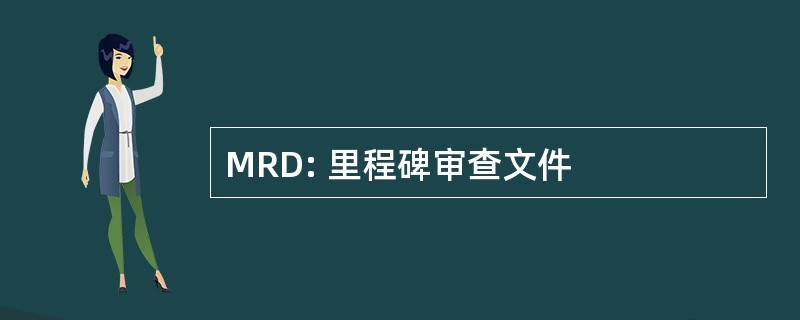 MRD: 里程碑审查文件