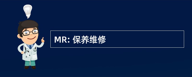 MR: 保养维修