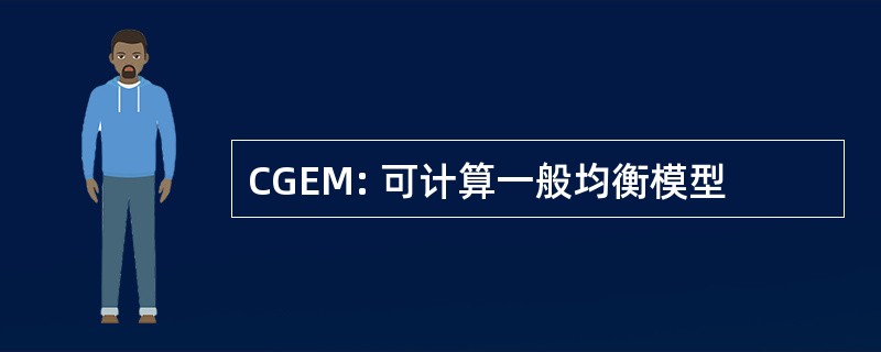 CGEM: 可计算一般均衡模型