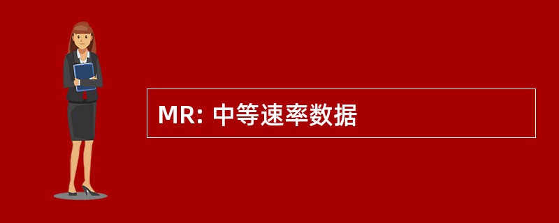 MR: 中等速率数据