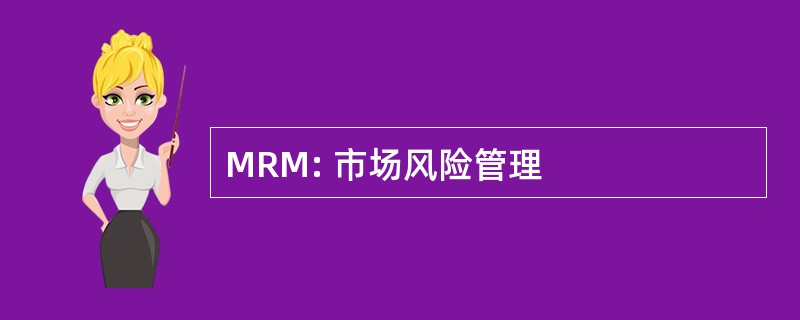 MRM: 市场风险管理